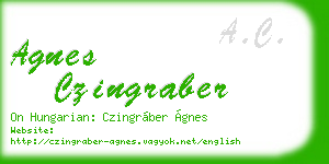 agnes czingraber business card